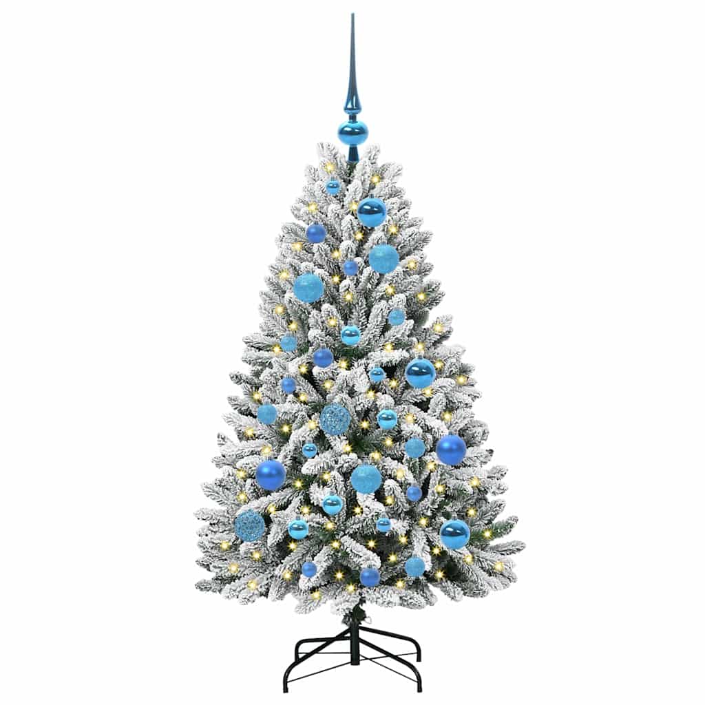 Kunstigt juletræ Grøn og Hvid 120 cm PVC og metal