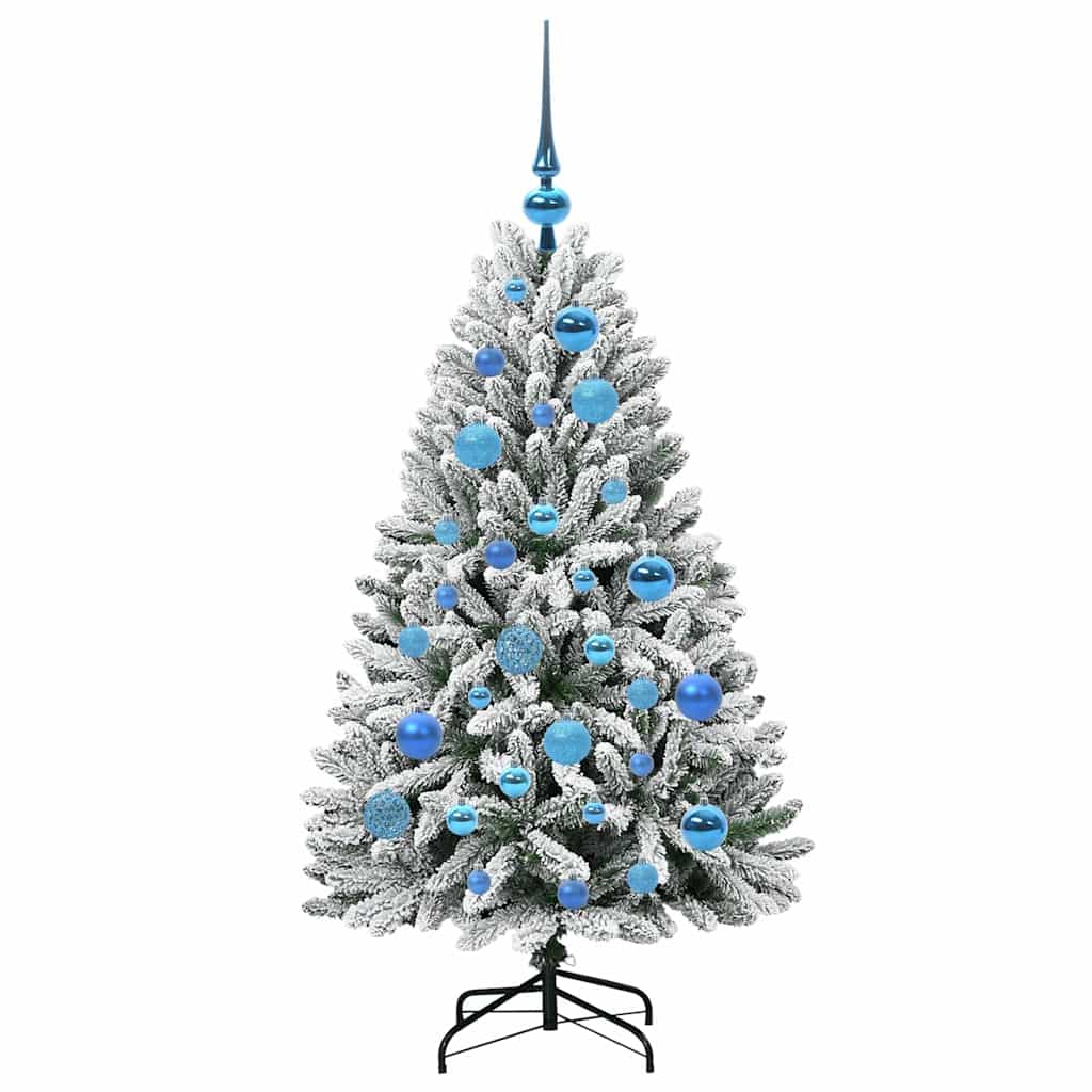 Kunstigt juletræ Grøn og Hvid 120 cm PVC og metal