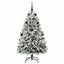 Kunstigt juletræ Grøn og Hvid 150 cm PVC og metal