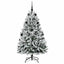 Kunstigt juletræ Grøn og Hvid 150 cm PVC og metal