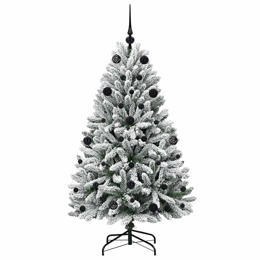Kunstigt juletræ Grøn og Hvid 150 cm PVC og metal