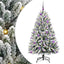 Kunstigt juletræ Grøn og Hvid 150 cm PVC og metal