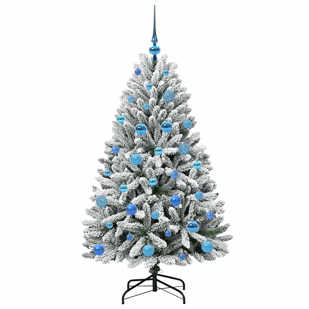Kunstigt juletræ Grøn og Hvid 150 cm PVC og metal