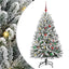 Kunstigt juletræ Grøn og Hvid 150 cm PVC og metal
