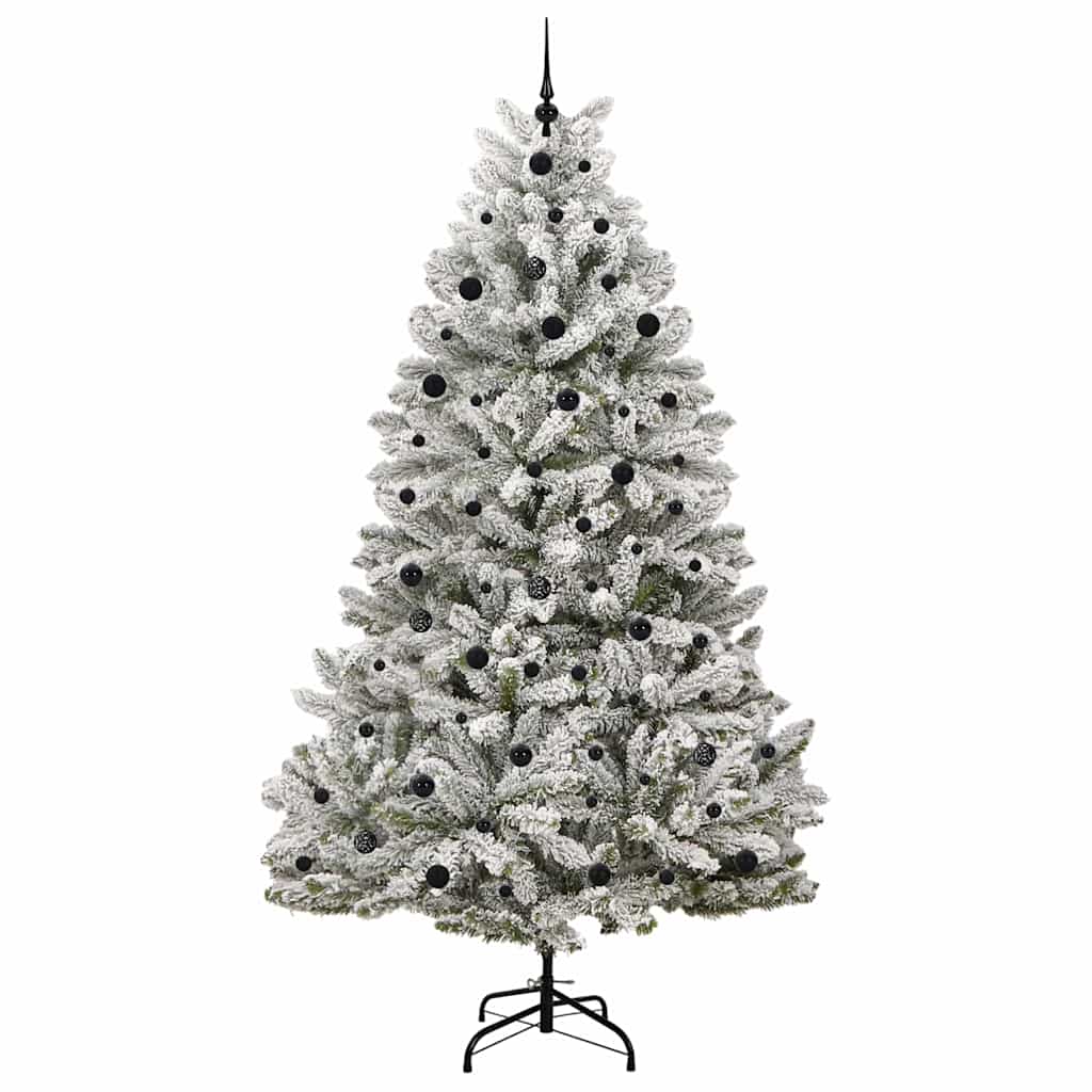 Kunstigt juletræ Grøn og Hvid 240 cm PVC og metal