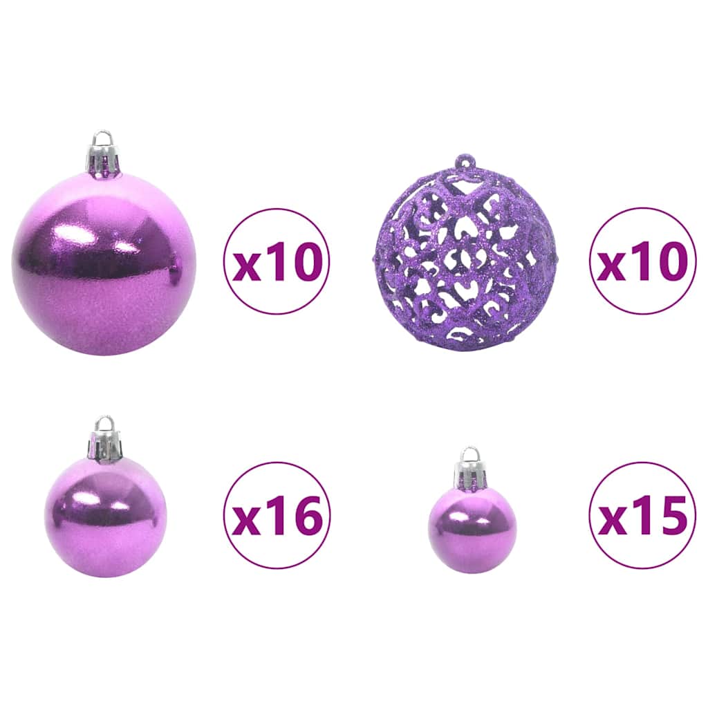Kunstigt juletræ Grøn og Hvid 240 cm PVC og metal