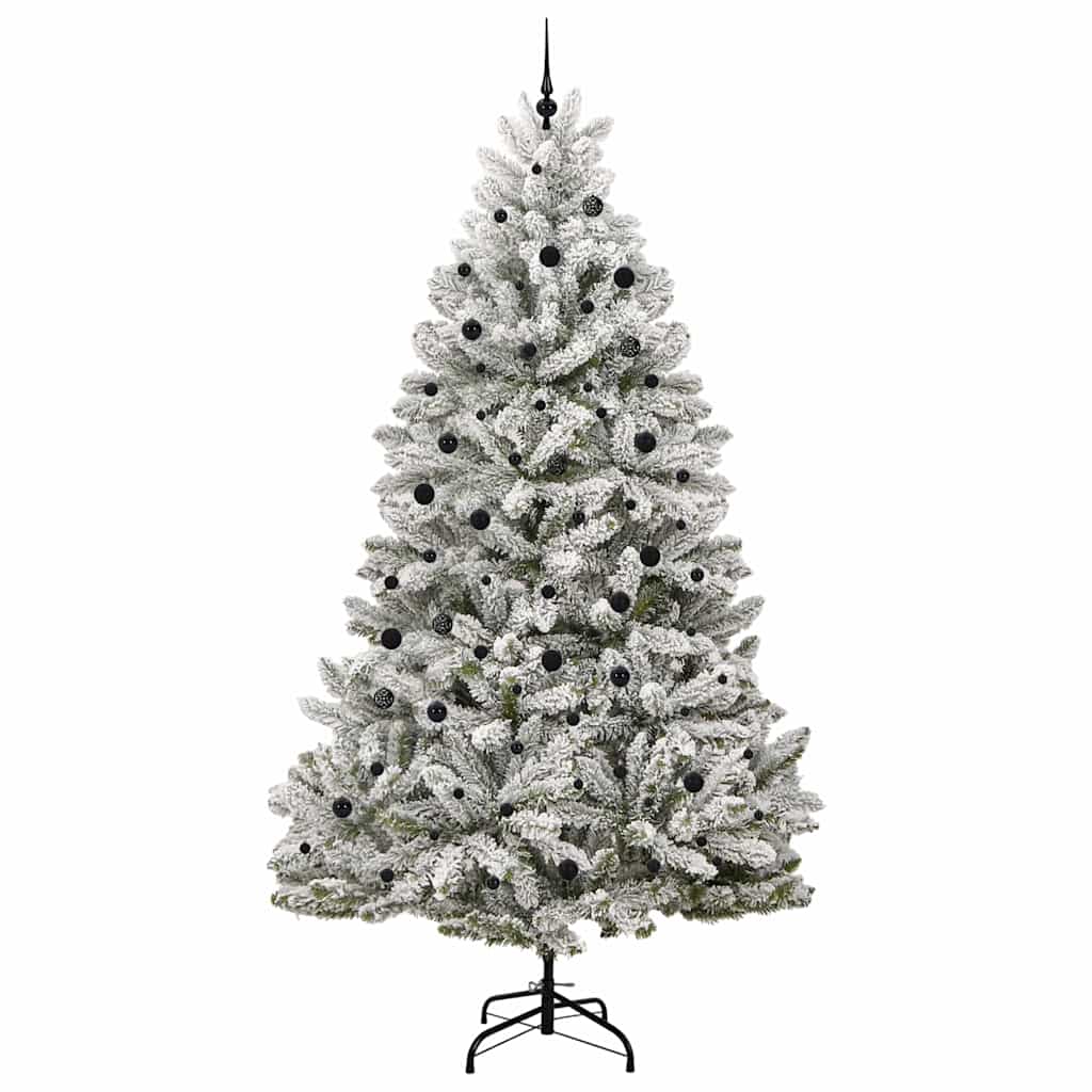Kunstigt juletræ Grøn og Hvid 300 cm PVC og metal