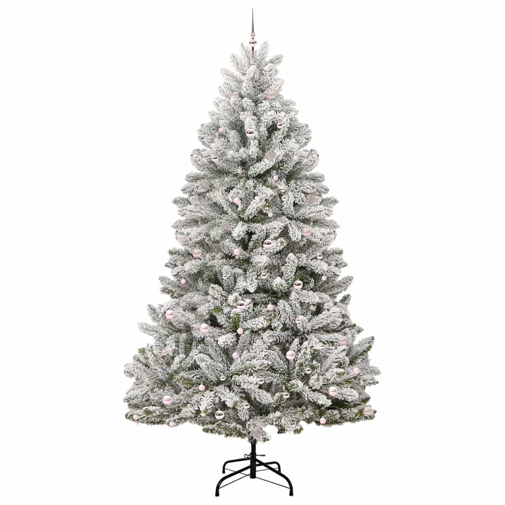 Kunstigt juletræ Grøn og Hvid 300 cm PVC og metal