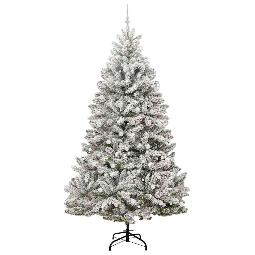 Kunstigt juletræ Grøn og Hvid 300 cm PVC og metal