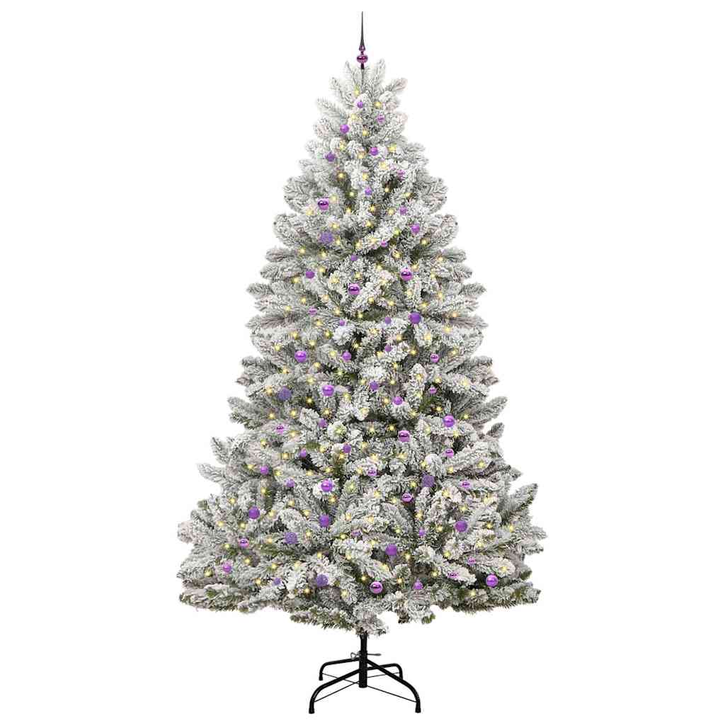 Kunstigt juletræ Grøn og Hvid 300 cm PVC og metal