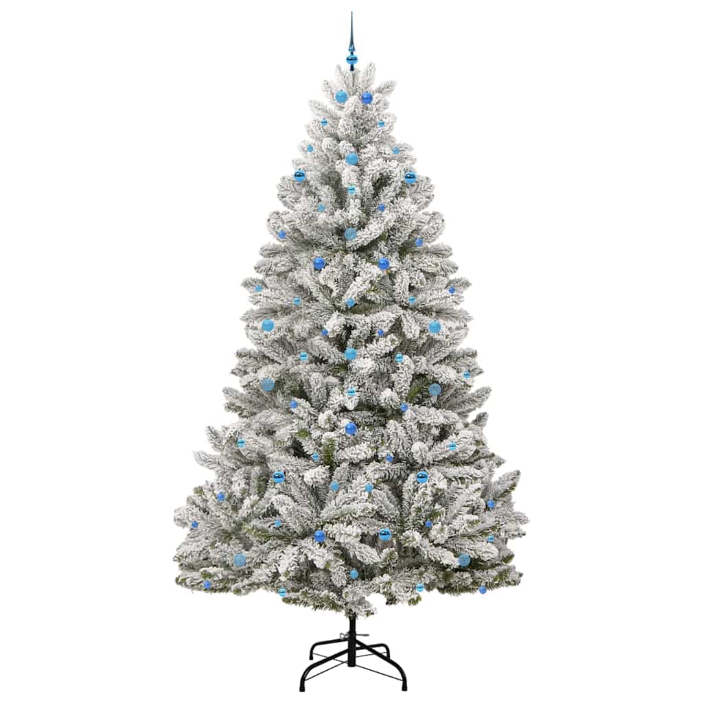 Kunstigt juletræ Grøn og Hvid 300 cm PVC og metal