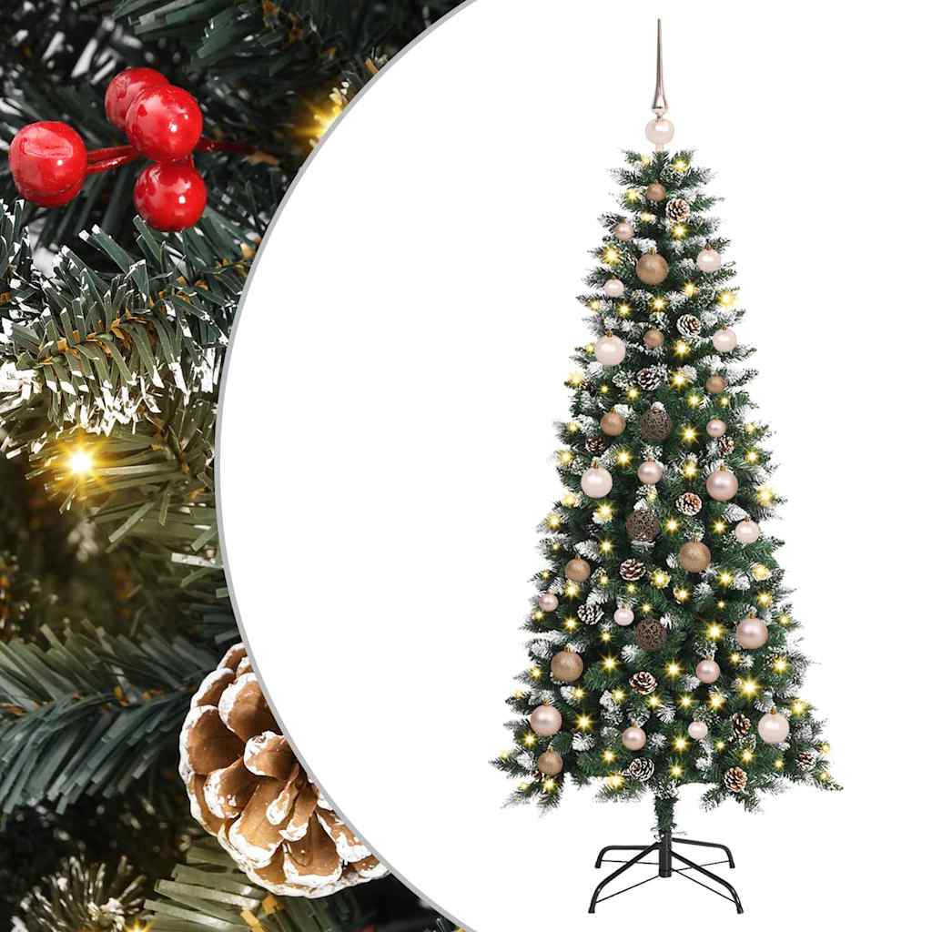 Kunstigt juletræ med stativ Grøn 150 cm PVC og plastik og stål