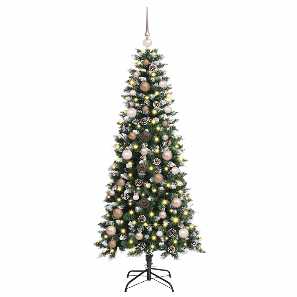 Kunstigt juletræ med stativ Grøn 150 cm PVC og plastik og stål