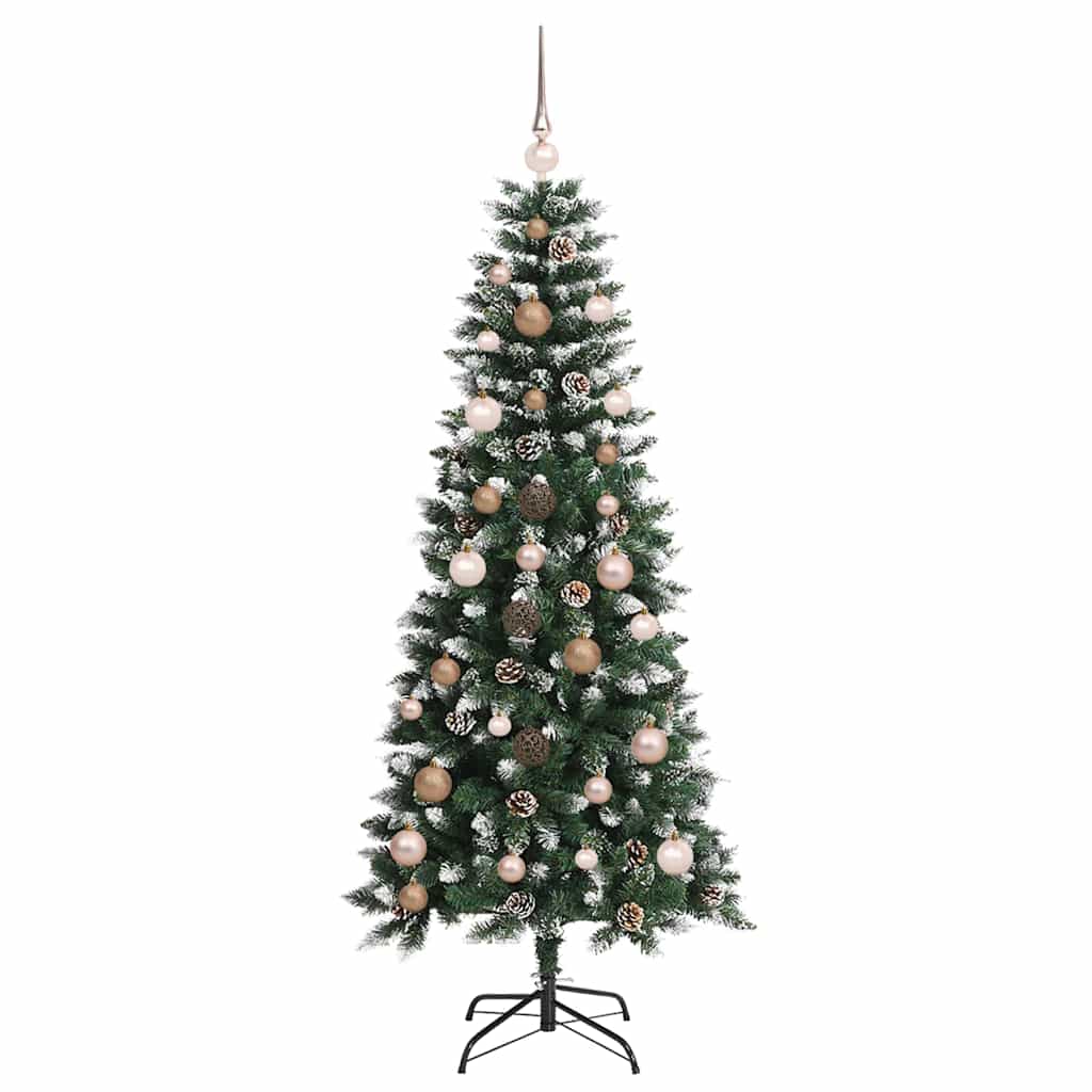 Kunstigt juletræ med stativ Grøn 150 cm PVC og plastik og stål