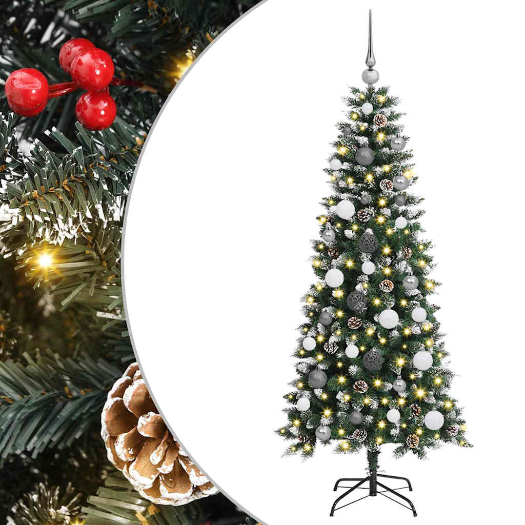 Kunstigt juletræ med stativ Grøn 150 cm PVC og plastik og stål