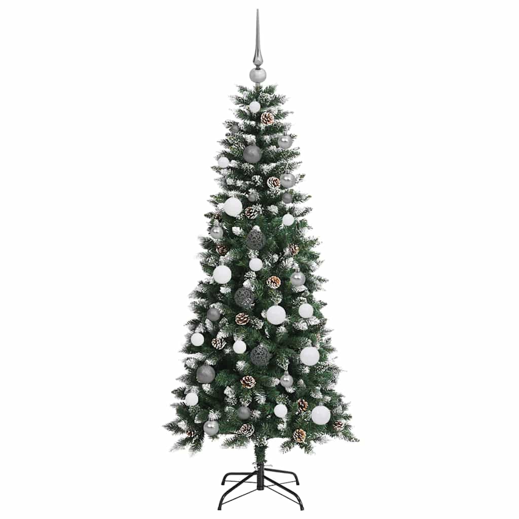 Kunstigt juletræ med stativ Grøn 150 cm PVC og plastik og stål