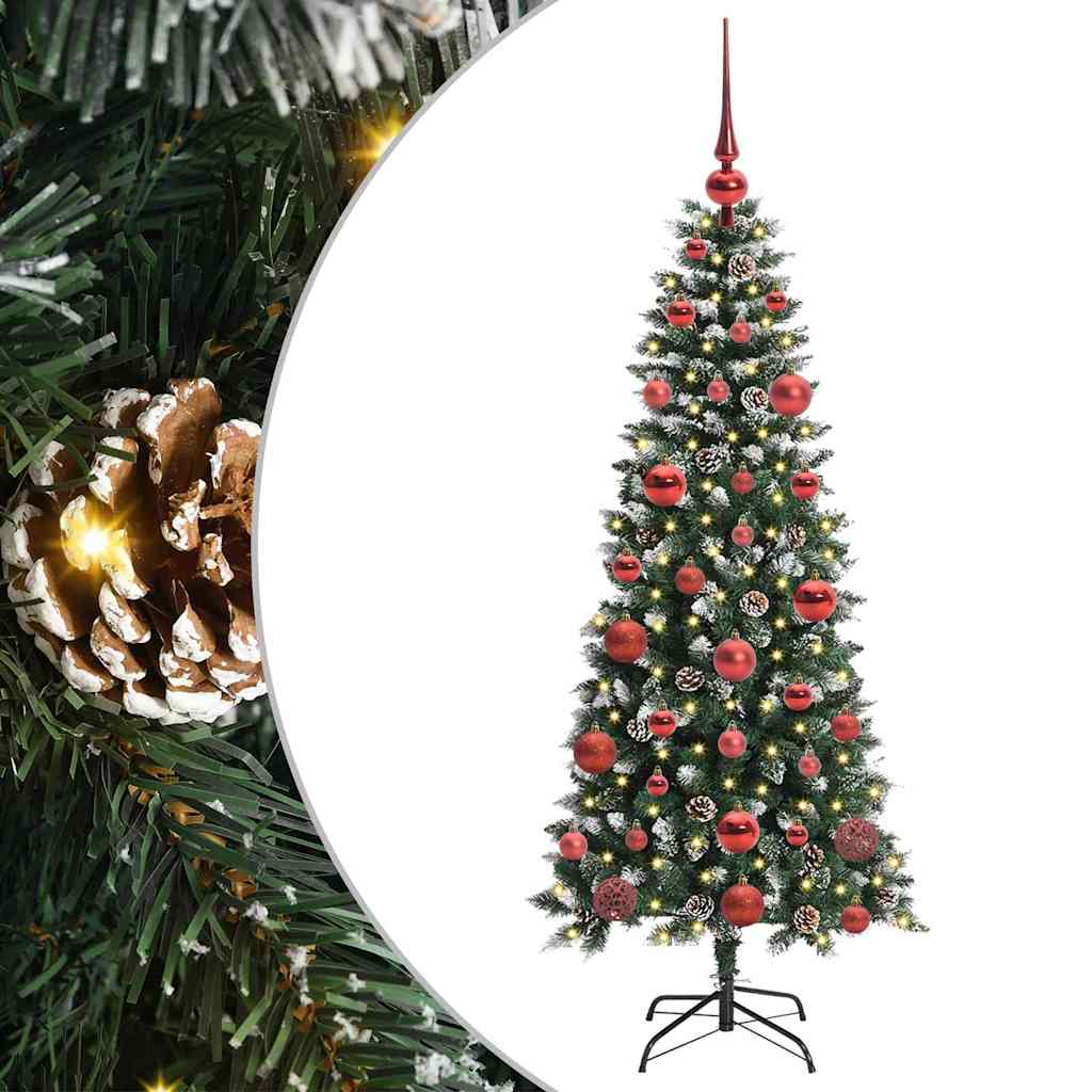 Kunstigt juletræ med stativ Grøn 150 cm PVC og plastik og stål