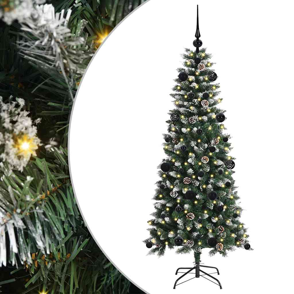 Kunstigt juletræ med stativ Grøn 150 cm PVC og plastik og stål