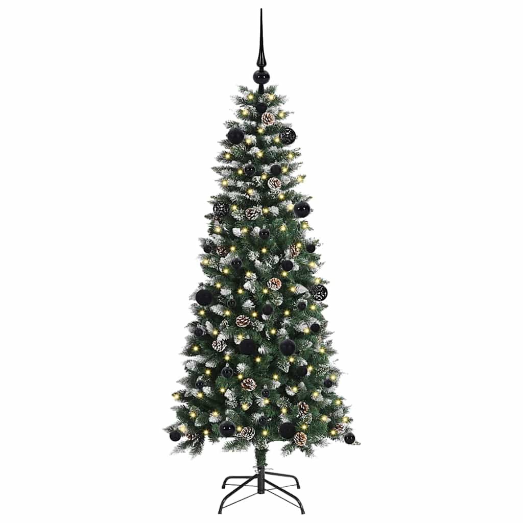 Kunstigt juletræ med stativ Grøn 150 cm PVC og plastik og stål