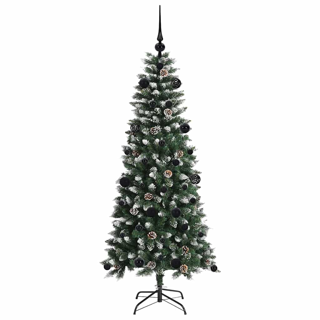 Kunstigt juletræ med stativ Grøn 150 cm PVC og plastik og stål
