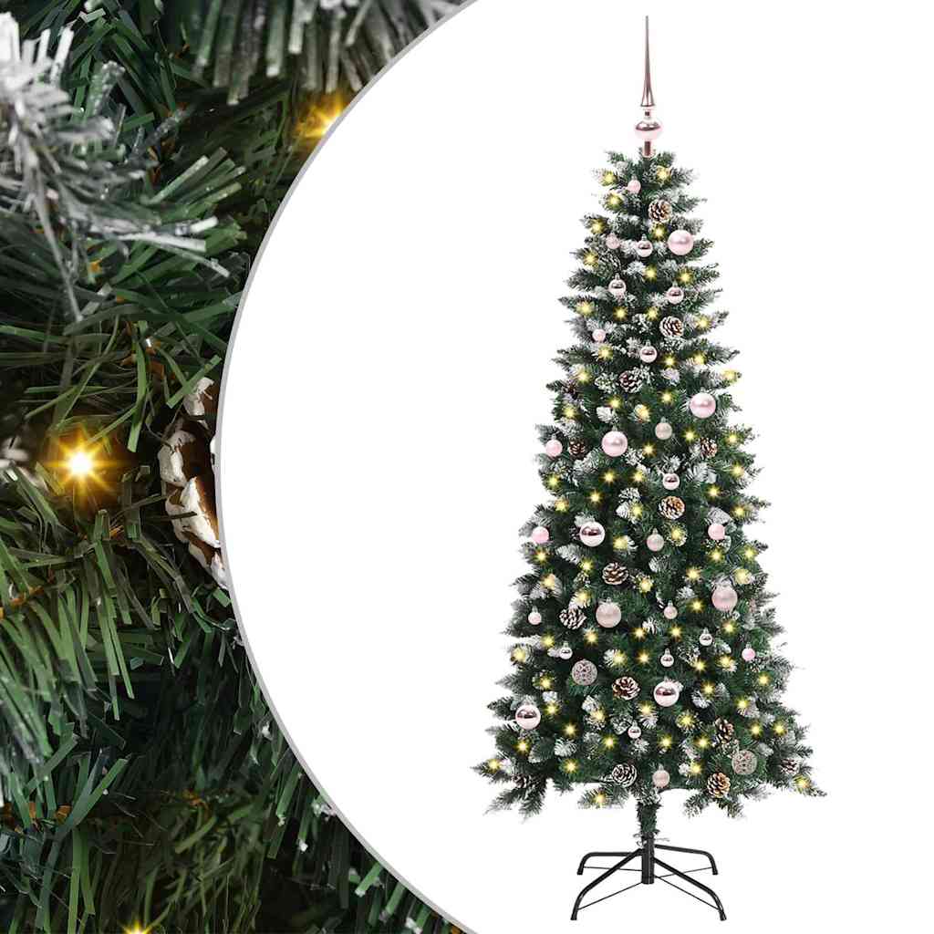 Kunstigt juletræ med stativ Grøn 150 cm PVC og plastik og stål
