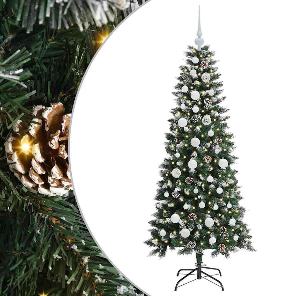 Kunstigt juletræ med stativ Grøn 150 cm PVC og plastik og stål