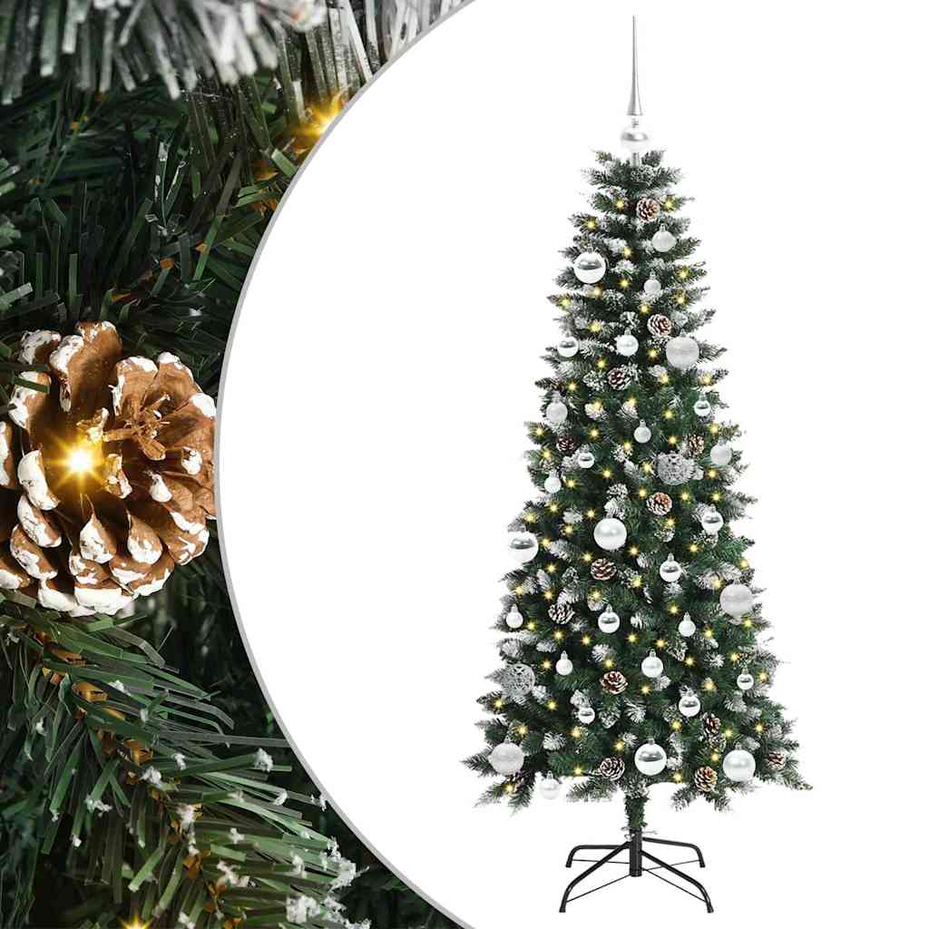 Kunstigt juletræ med stativ Grøn 150 cm PVC og plastik og stål