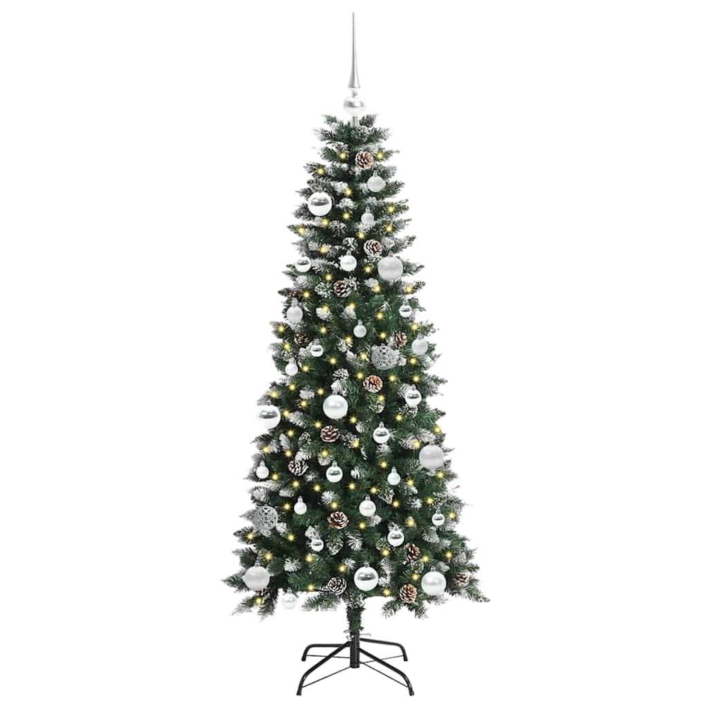 Kunstigt juletræ med stativ Grøn 150 cm PVC og plastik og stål