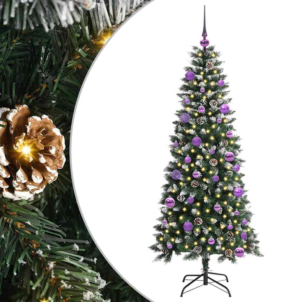 Kunstigt juletræ med stativ Grøn 150 cm PVC og plastik og stål