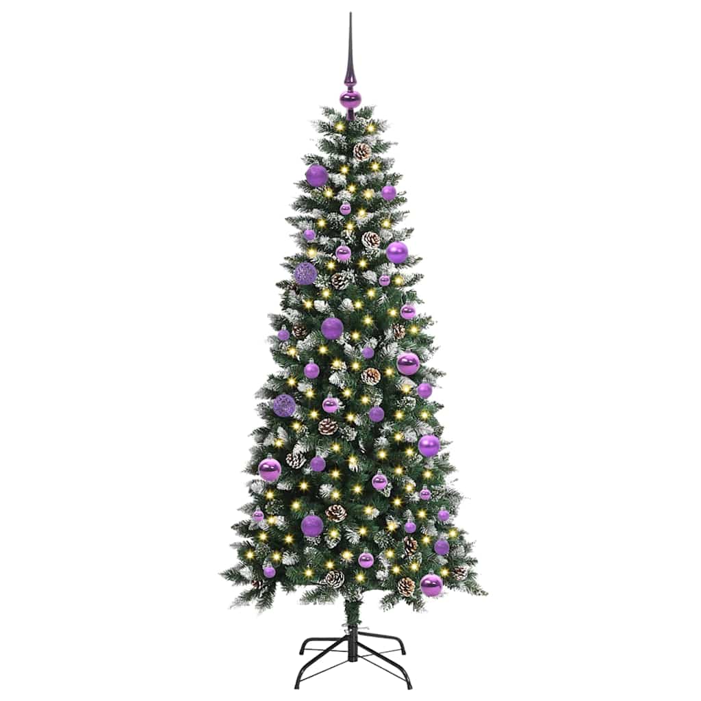 Kunstigt juletræ med stativ Grøn 150 cm PVC og plastik og stål