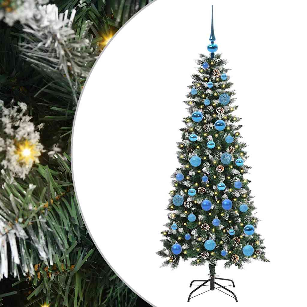 Kunstigt juletræ med stativ Grøn 150 cm PVC og plastik og stål