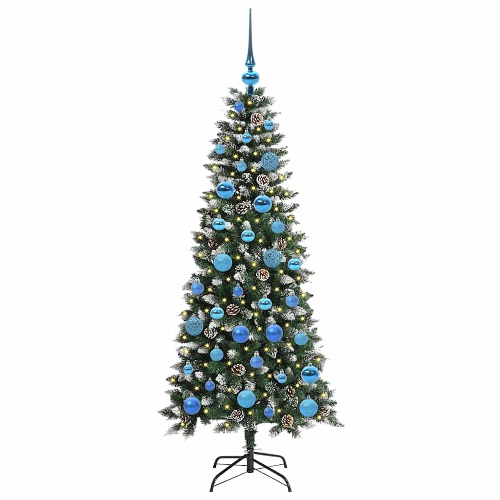 Kunstigt juletræ med stativ Grøn 150 cm PVC og plastik og stål