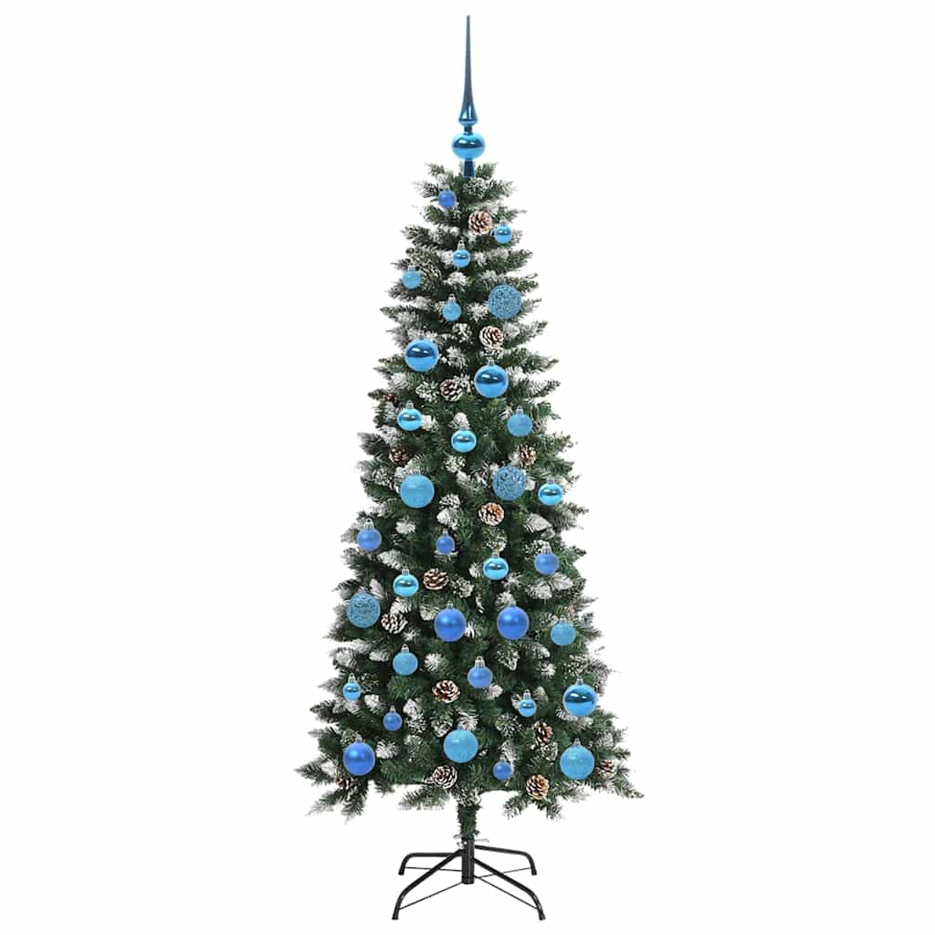 Kunstigt juletræ med stativ Grøn 150 cm PVC og plastik og stål