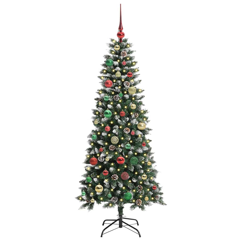 Kunstigt juletræ med stativ Grøn 150 cm PVC og plastik og stål