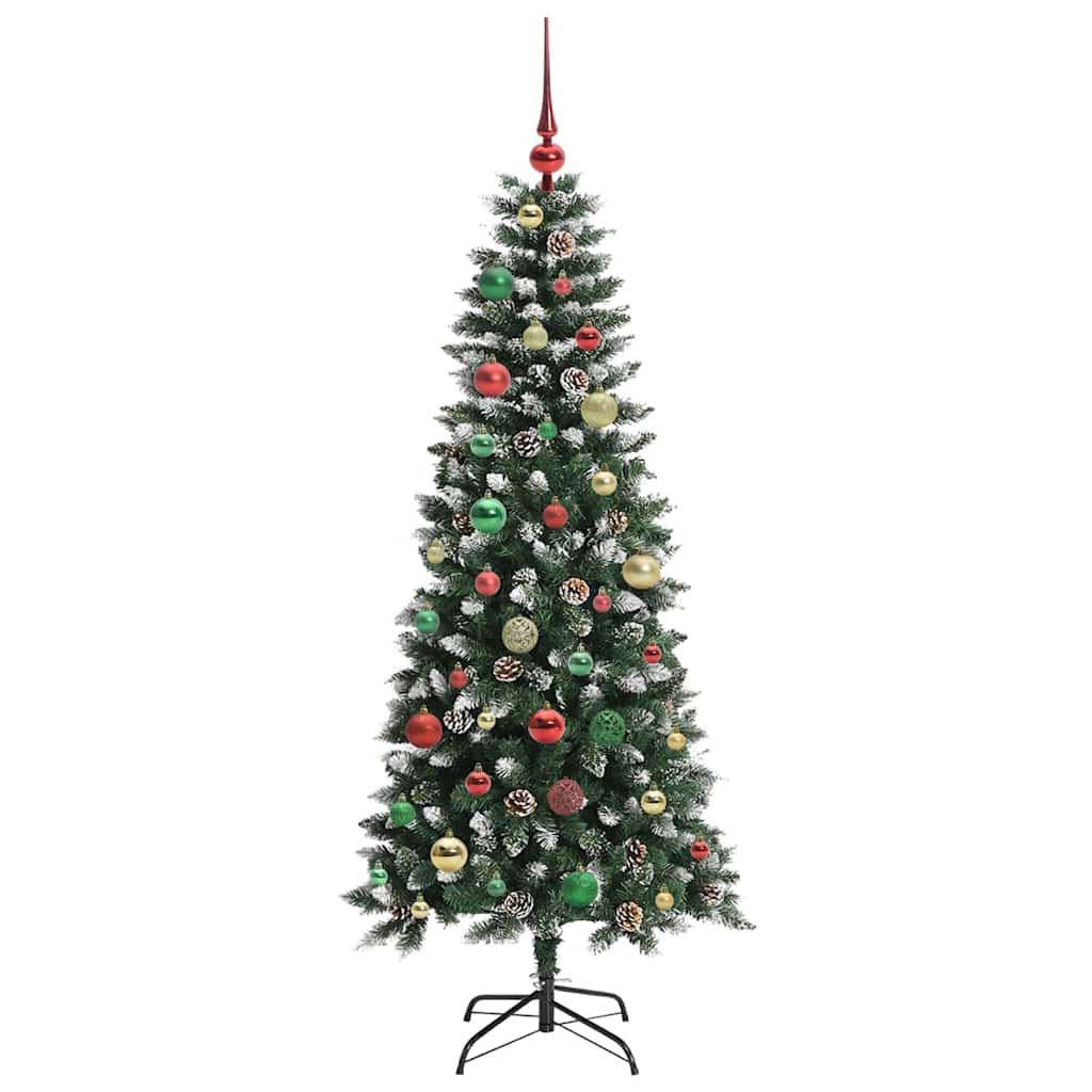 Kunstigt juletræ med stativ Grøn 150 cm PVC og plastik og stål