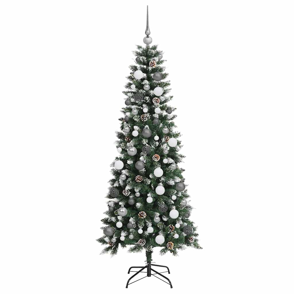 Kunstigt juletræ med stativ Grøn 180 cm PVC og plastik og stål