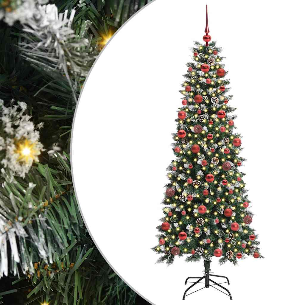 Kunstigt juletræ med stativ Grøn 180 cm PVC og plastik og stål