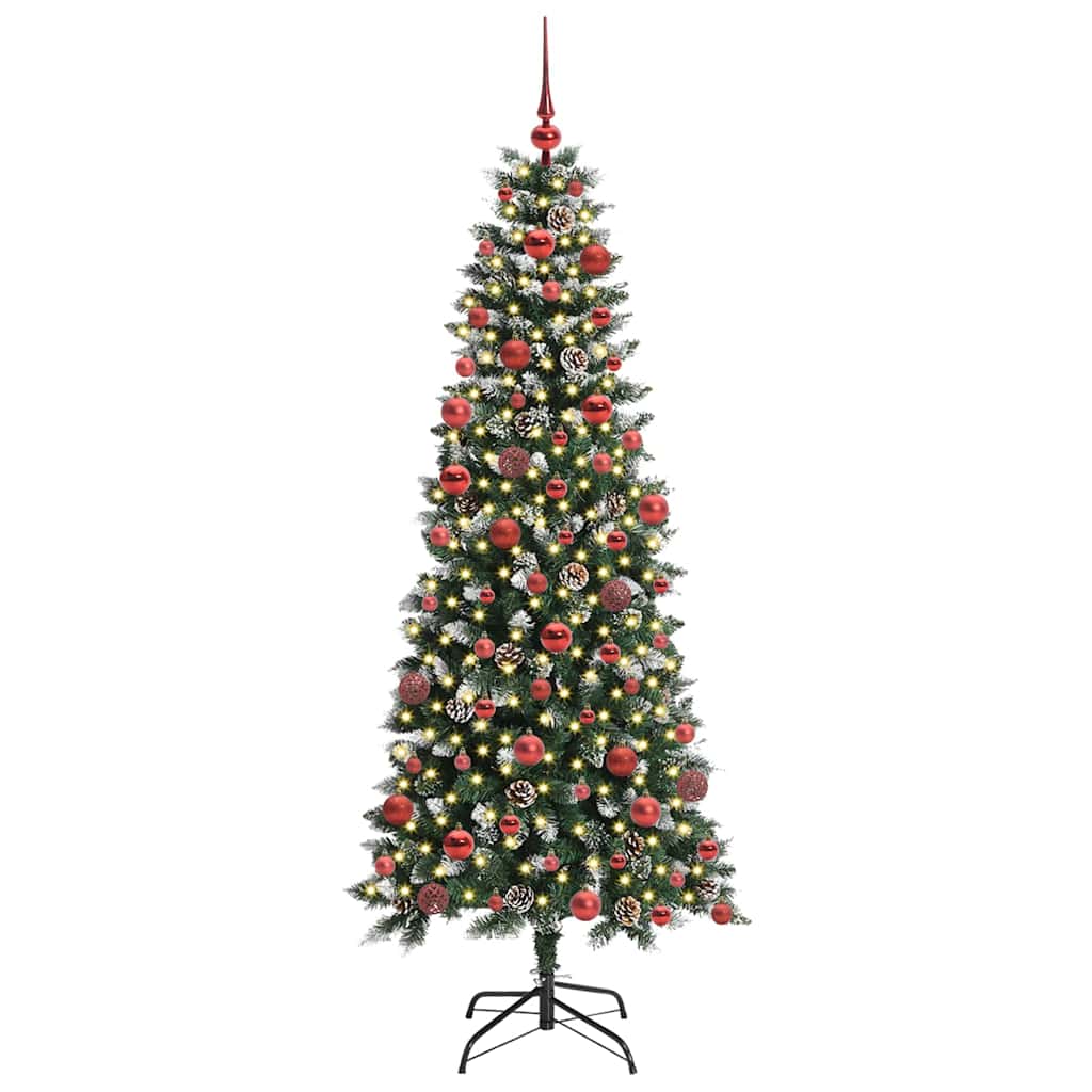 Kunstigt juletræ med stativ Grøn 180 cm PVC og plastik og stål