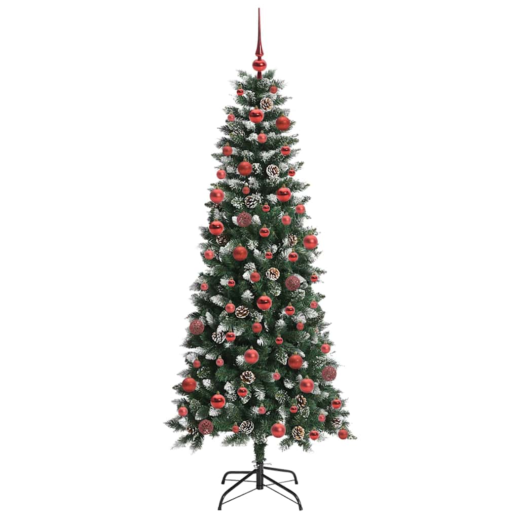 Kunstigt juletræ med stativ Grøn 180 cm PVC og plastik og stål