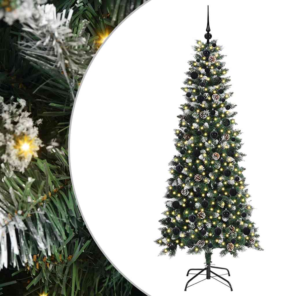 Kunstigt juletræ med stativ Grøn 180 cm PVC og plastik og stål