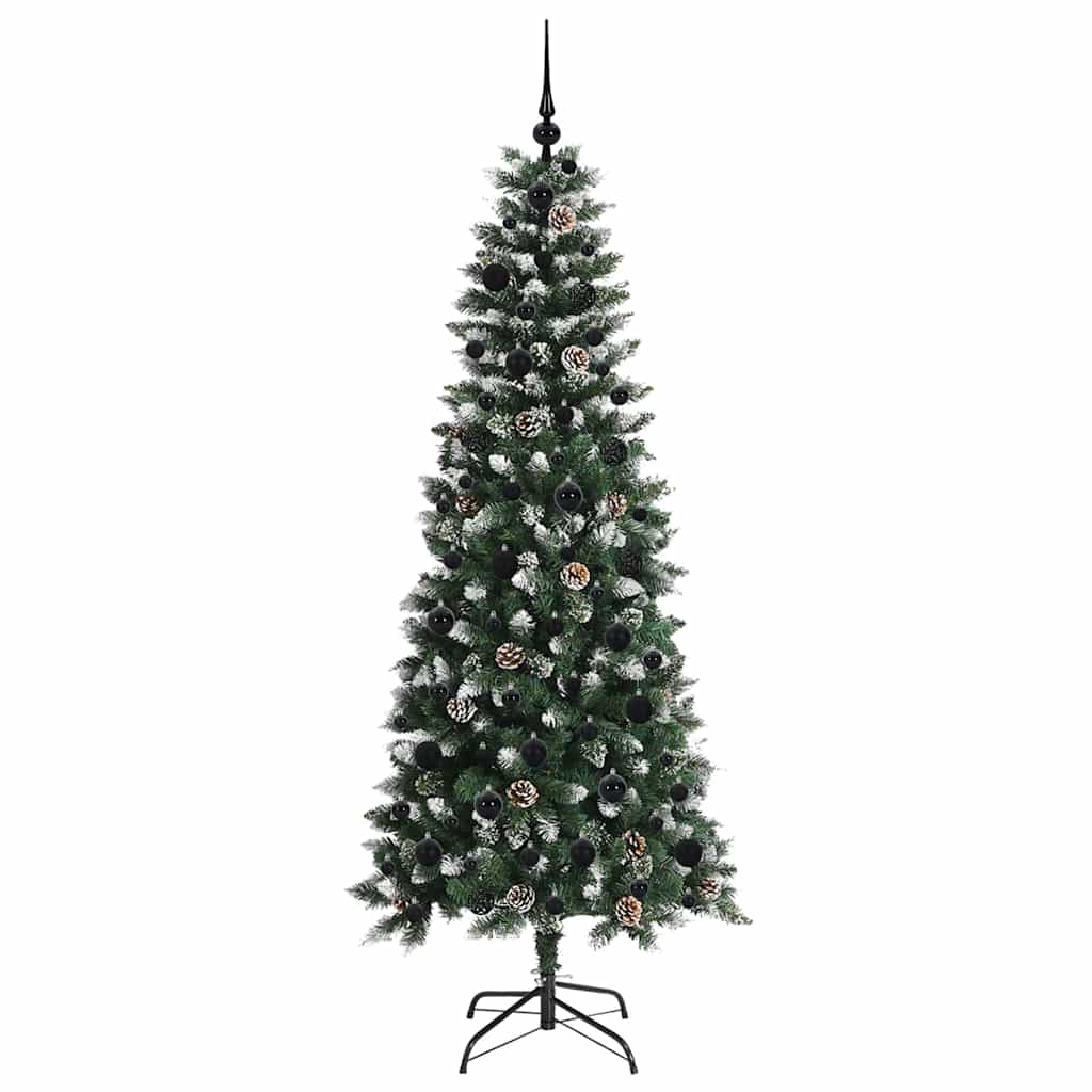 Kunstigt juletræ med stativ Grøn 180 cm PVC og plastik og stål