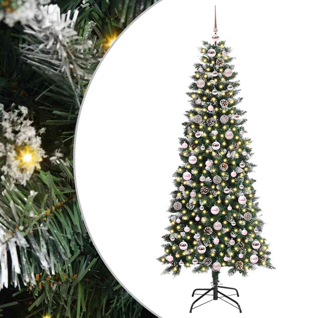 Kunstigt juletræ med stativ Grøn 180 cm PVC og plastik og stål