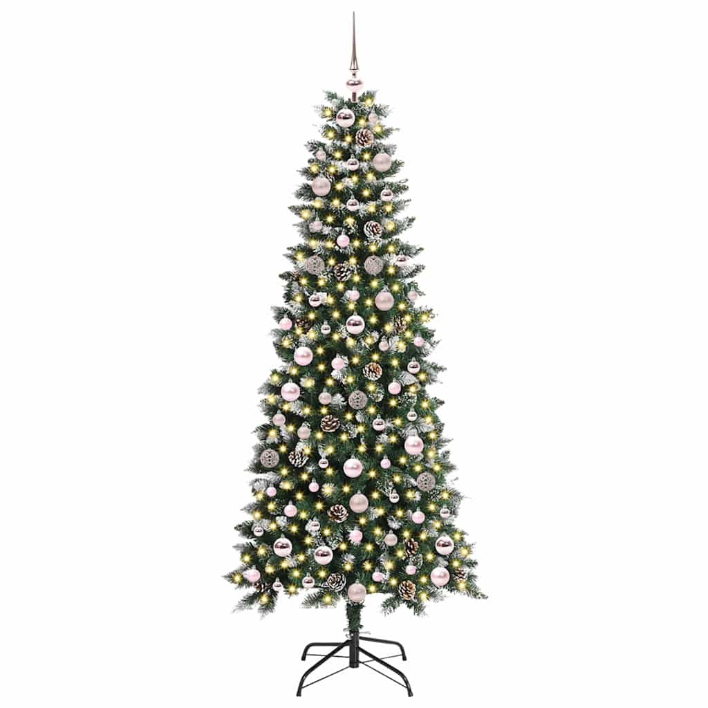 Kunstigt juletræ med stativ Grøn 180 cm PVC og plastik og stål