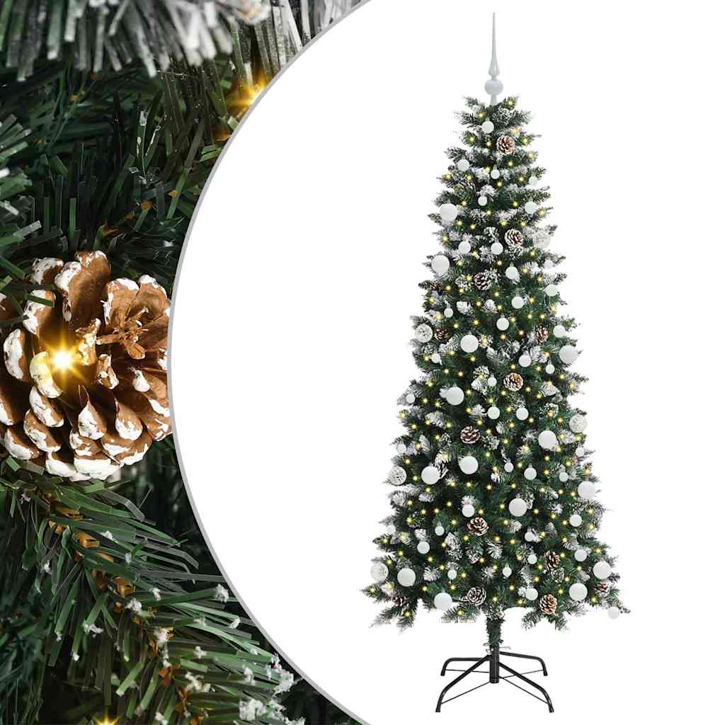 Kunstigt juletræ med stativ Grøn 180 cm PVC og plastik og stål
