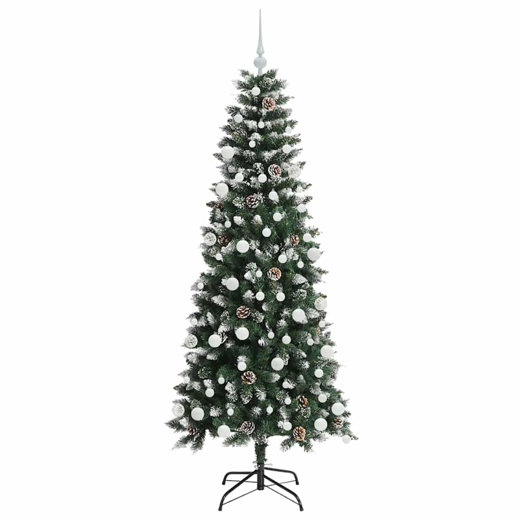 Kunstigt juletræ med stativ Grøn 180 cm PVC og plastik og stål