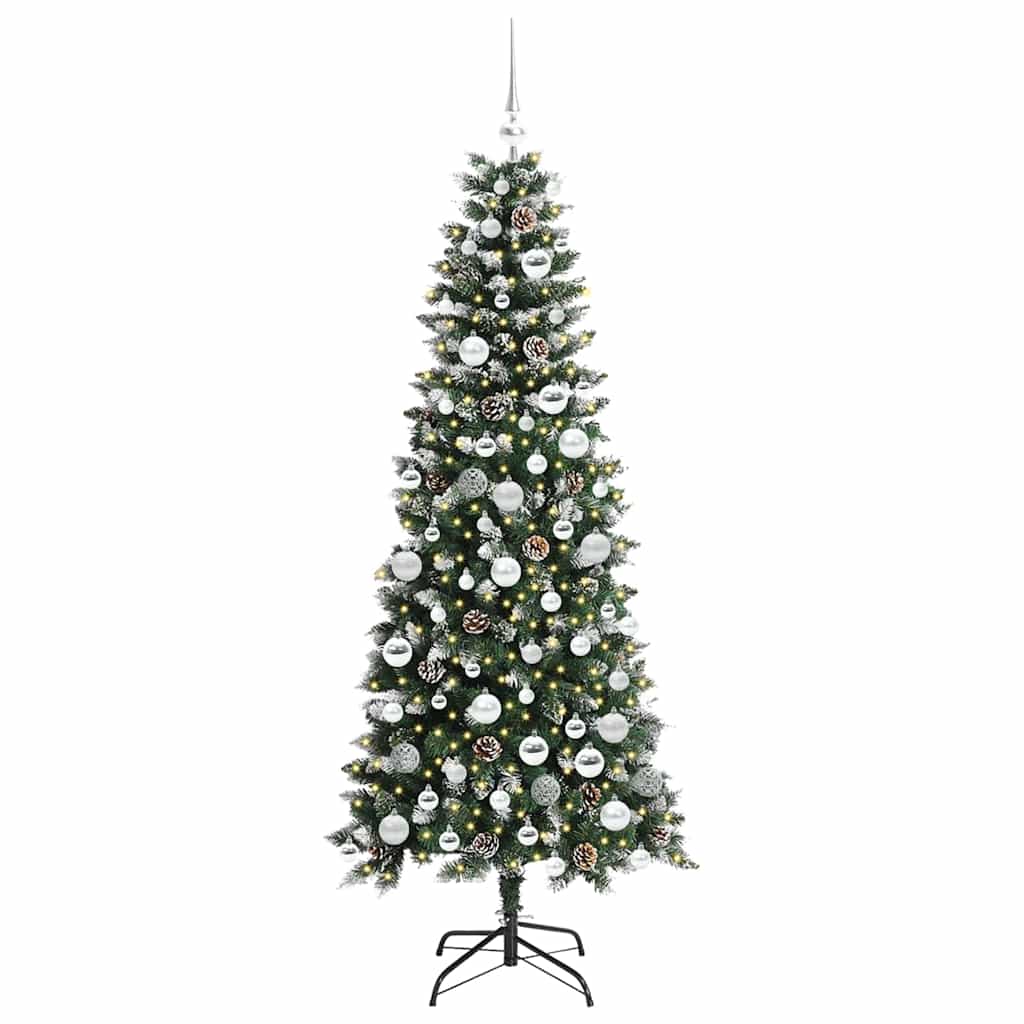 Kunstigt juletræ med stativ Grøn 180 cm PVC og plastik og stål