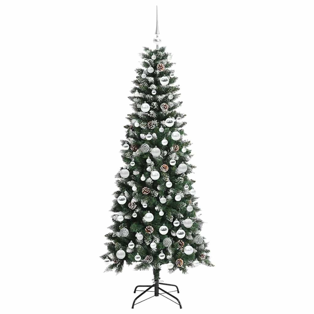 Kunstigt juletræ med stativ Grøn 180 cm PVC og plastik og stål