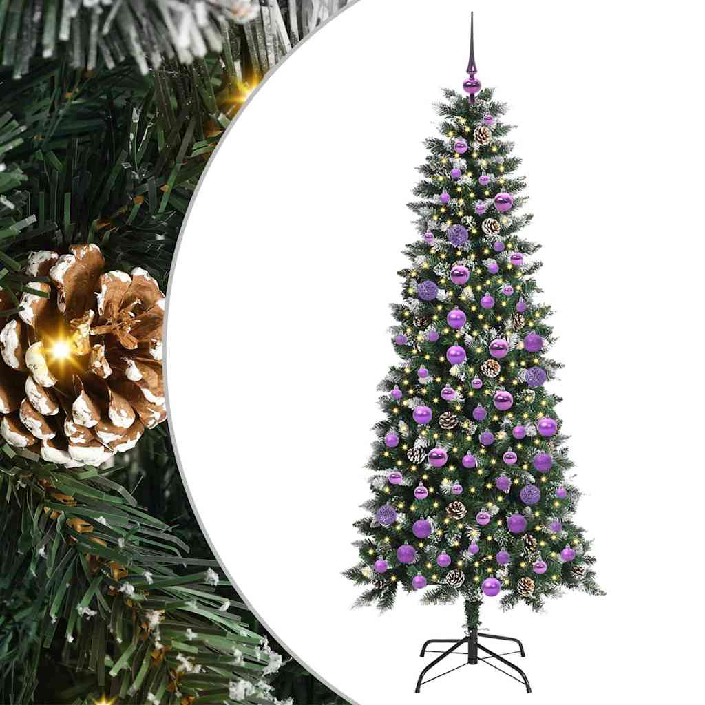 Kunstigt juletræ med stativ Grøn 180 cm PVC og plastik og stål