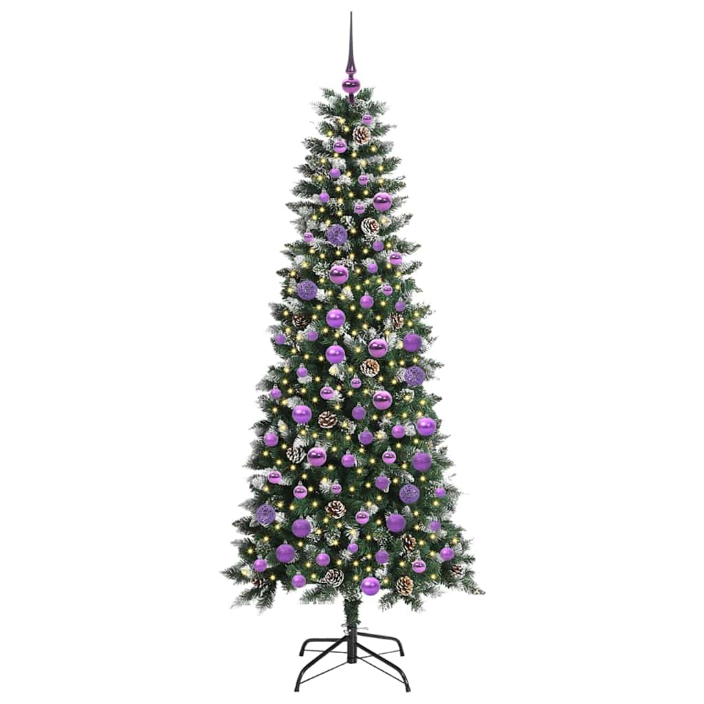 Kunstigt juletræ med stativ Grøn 180 cm PVC og plastik og stål