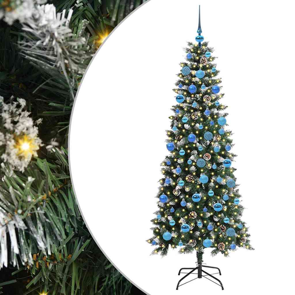 Kunstigt juletræ med stativ Grøn 180 cm PVC og plastik og stål